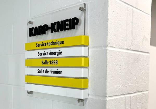 karp-kneip, luxembourg, fraisage, plexi, sur mesure, signalétique