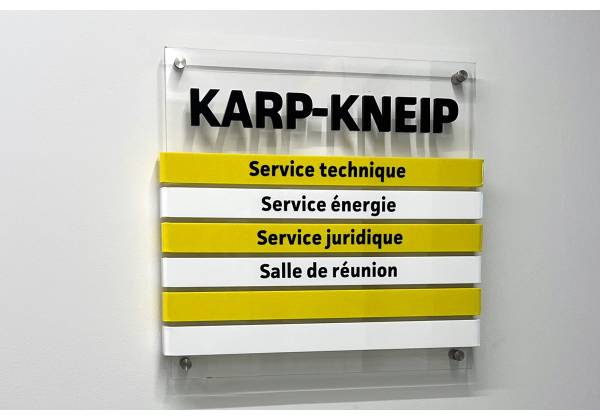 karp-kneip, bertange, cnc, plexiglass, signaletique, sign