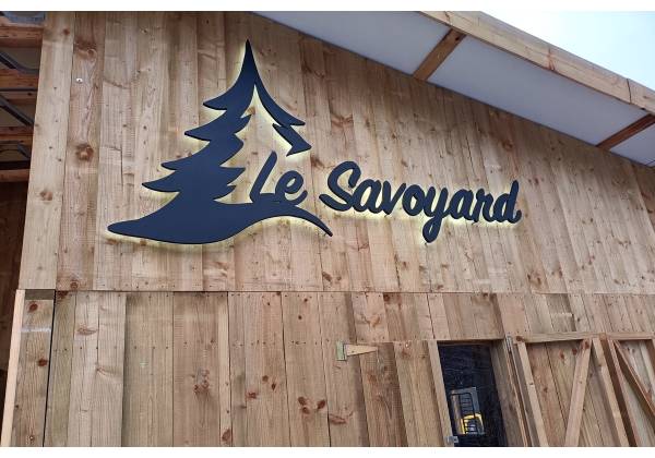 le savoyard, arlon, logo3d, leds, plexiglas, mecanuméric